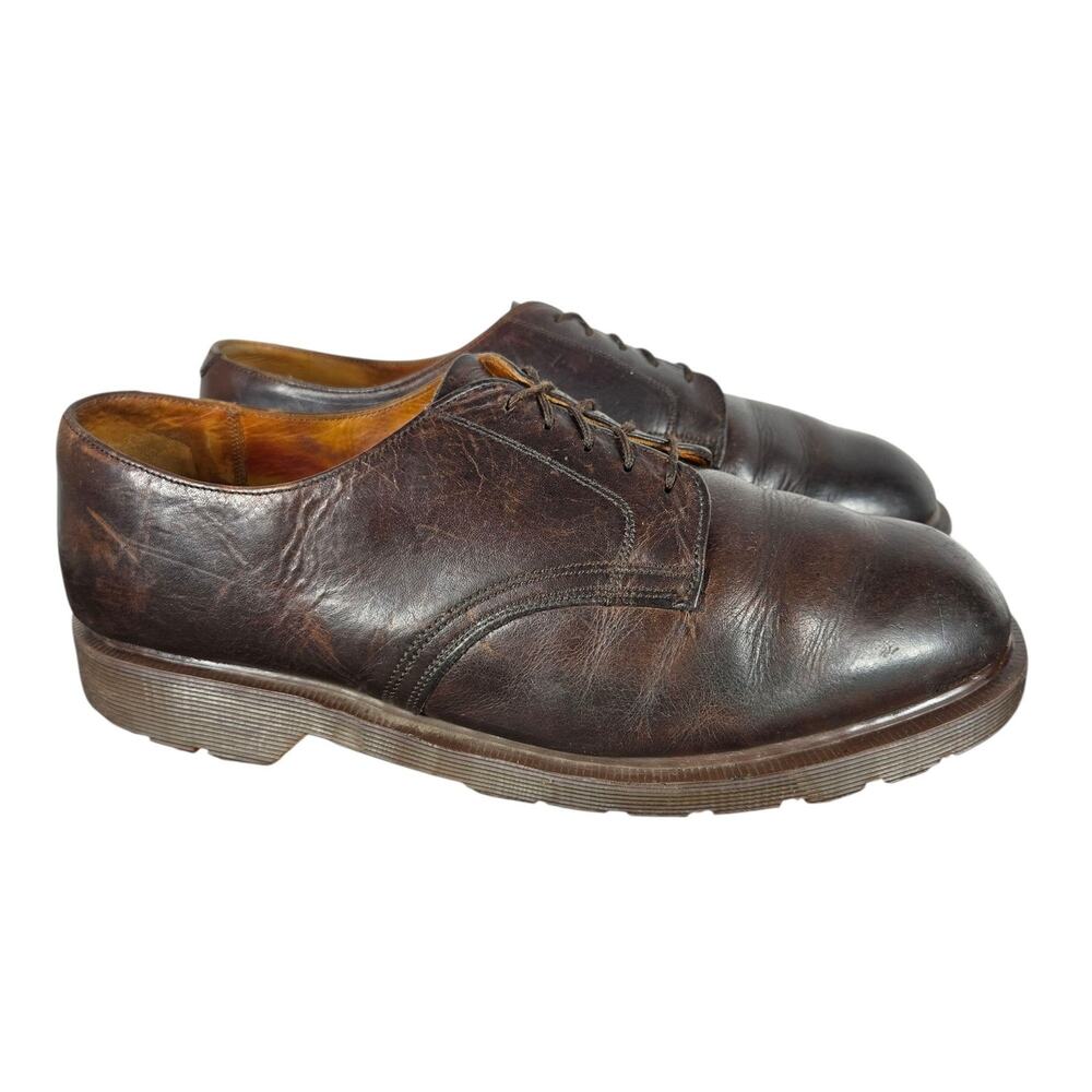 Vintage Dr. Martens Shoes Mens UK 9 US 10 Brown Made in England Derby 5-Eye 90s‎